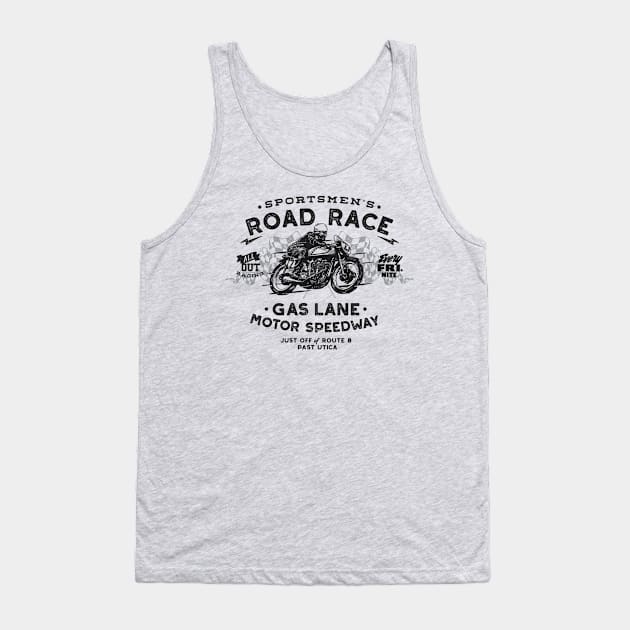 Vintage Motorcycle Race Retro Tee Tank Top by artbitz